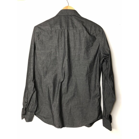 APT. 9 Men’s Slim Fit Long Sleeve Button Up Shirt Dark Gray Medium - Picture 4 of 9